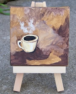 Coffee Cup Original Acrylic Painting
