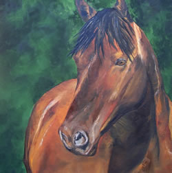 Dark Horse Original Oil Painting