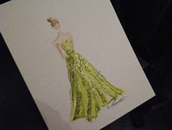 High Fashion Glitter Watercolor Painting