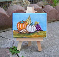 Cornucopia Fall Harvest Acrylic Oil Painting