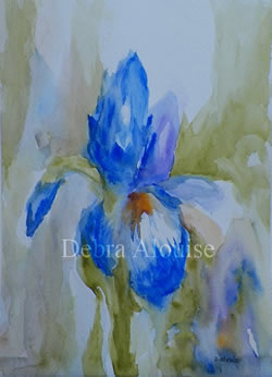 Iris Bunch Oil Painting