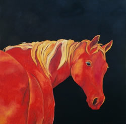 Lone Night Horse Original Oil Painting