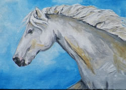 For the Love of Horses Original Acrylic Painting