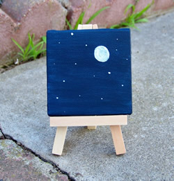 Moon and Stars Painting