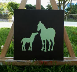 Foal and Mare Original Oil Painting