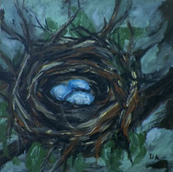 Nature's Nest Original Acrylic Painting