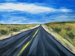 Road to Vegas Original Oil Painting