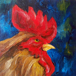 Rooster Original Acrylic Painting