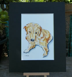 Painting of a Golden Retriever