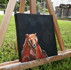 Brown Bear Original Oil Painting