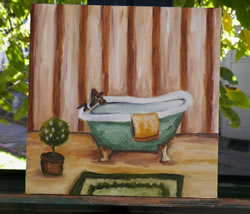 Bathtub Original Oil Painting