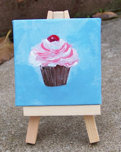 Cupcake Original Oil Painting