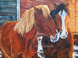 Winter Cuddle Original Oil Painting