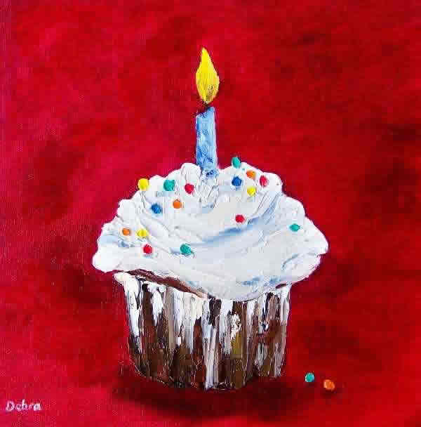 Red Velvet Cupcake Original Painting