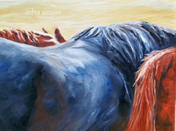 All Aboard Horse Original Oil Painting
