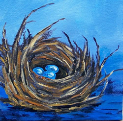 Nature's Nest Original Acrylic Painting