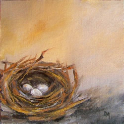 Nature's Nest Original Acrylic Painting