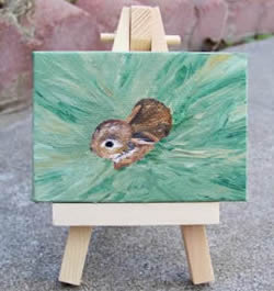 Brownie a Bunny Original Oil Painting