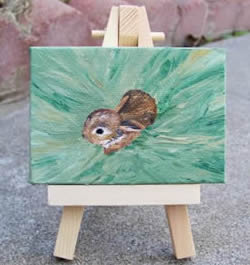 Brownie a Bunny Original Oil Painting