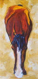 Grazing Horse Original Oil Painting