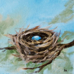 Lone Egg Original Acrylic Painting