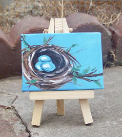 Bird's Nest Original Acrylic Painting