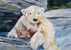 Polar Bear Original Oil Painting