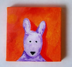 Purple Bunny Painting