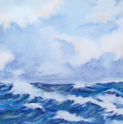 Stormy Sea Rough Seas Original Oil Painting