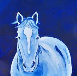 Snow Horse Original Oil Painting