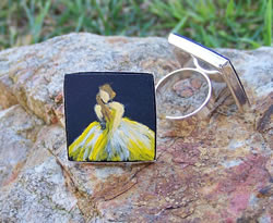 Bird Nest Handpainted Necklace