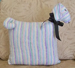 Chenille Puppy Pillow image